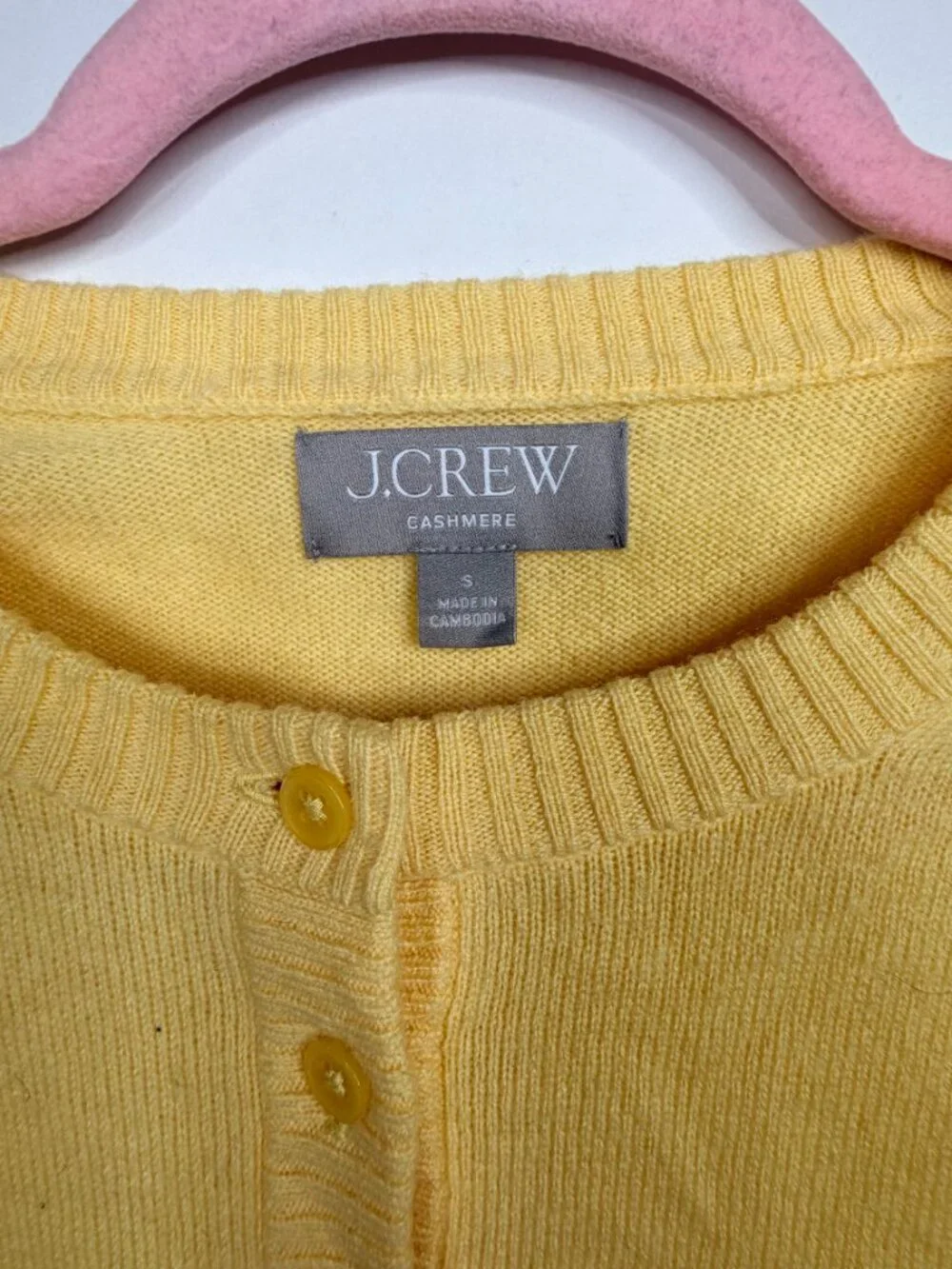 J. Crew Perfect Cashmere Cardigan Warm Marigold Small #A3746